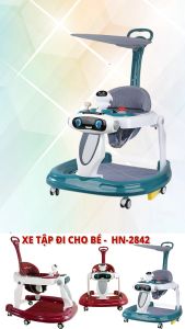 Xe tập đi cho bé HN-2842 - Xe tích hợp bàn ăn cho bé và phát nhạc vui tai