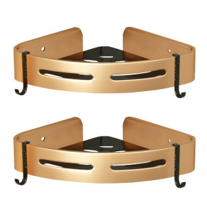 ชั้นวาง ชั้นวางของในห้องน้ำ ที่วางของเข้ามุมติดผนัง แบบสามเหลี่ยม ที่วางของ ชั้นวางของ แบบสามเหลี่ยม ชั้นอลูมิเนียม ชั้นวางเข้ามุม มี 3 สีให้เลือก