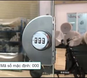 Khóa số cửa kính cường lực có chốt vặn khóa bên trong bằng inox 304 trang bị 3 mã số có thể thay đổi được