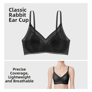 Thin Lace Bunny Ear Bra No Underwire Seamless Slimming