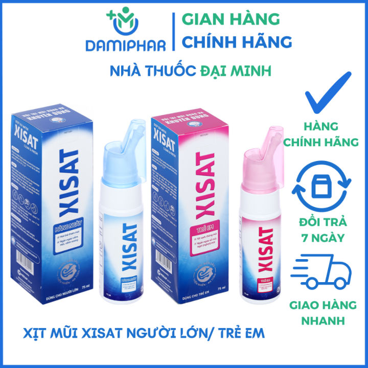 Xịt Mũi Xisat Người Lớn/Xịt Mũi Xisat Trẻ Em 75ml