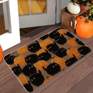 Thảm Chùi Chân Chống Trượt Theo Chủ Đề Halloween VIKAMA Thảm Lối Vào Hành Lang Chống Vết Bẩn Cho Phòng Ngủ Tiệc Tùng Trang Trí Nhà Cửa Chất Liệu Nhung Pha Lê