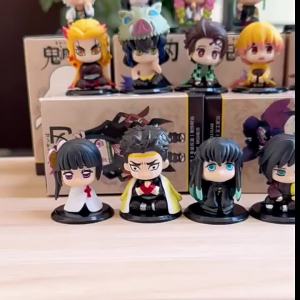 Bandai | Movie Demon Slayer Anime Handmade Stove Door Charcoal Jiro You Bean Character Handmade PVC Model Desktop Ornament Birthday Gift