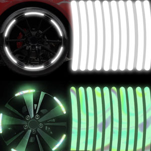 Motorcycle Auto Highly Reflective Wheel Decals Car Tire Rim Sticker Bicycle Safety Wheel Hub Exterior Decoration