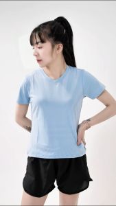 Áo thun thể thao nữ tập gym yoga cổ tim mã [GY03] chất thun lạnh chính phẩm thấm hút mồ hôi thoải mái vận động