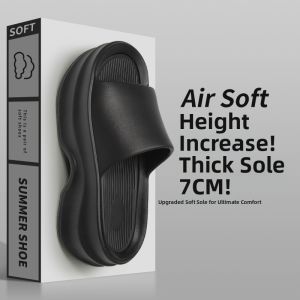Thick Sole Height Increasing Summer Slippers Non-slip Home and Outdoors Wearable