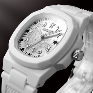 MEGIR Square Luxury Mens Watch with Arabic Numerals Luminous Calendar Date Silicone Strap Male Sports Quartz Wristwatch For Man