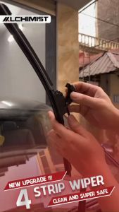 Gạt Mưa Xe Ô tô Mitsubishi Loại Silicon 4 Lưỡi Cao Cấp Thiết Kế Thông Minh Gạt Êm Và Sạch Hơn