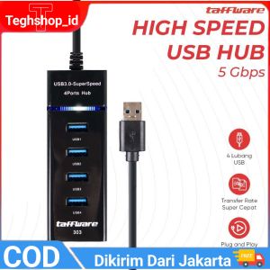 Charger USB 4 Lubang Taffware High Speed 4 Ports USB HUB 3.0 5Gbps - 303