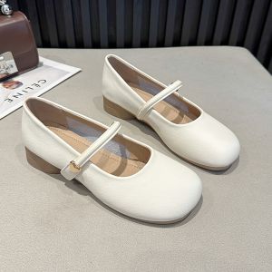French Mary Jane Shoes Womens 2025 New Autumn Elegant Versatile Low Cut Soft Bottom Retro Grandmother Thick Heel Single Shoes