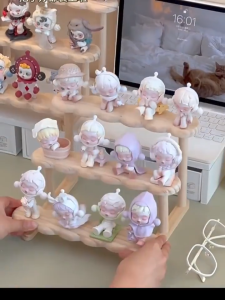 4/3/2 Tier Toys Display Rack Wood Popmart Labubu Display Stand Figure Stand Rak Pameran 盲盒 收纳 展示架