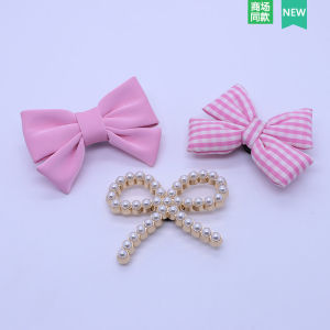 Pink Butterfly Knot Shoe Decorations Accessories for Crocs Hole Shoes Upper Part Ornament Smart Star Shoe Accessories