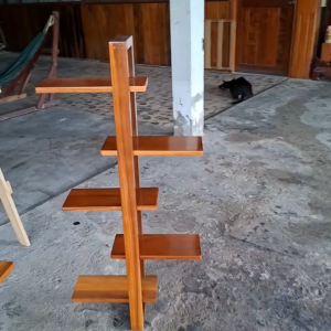 🪵 KỆ TREO GỖ TỰ NHIÊN 5 TẦNG(100x30x15) TRANG TRÍ CÂY CẢNH & VẬT DỤNG TIỆN LỢI