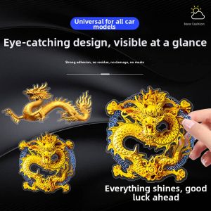 Dragon Year 3D Sticker Car Decal Creative Battery Electric Motorcycle Personalized Waterproof Scratch Cover Sticker