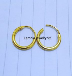 Anting titanium anak & dewasa perhiasan berlapis emas murah pol