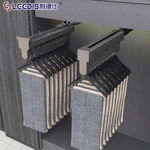 Adjustable Telescopic Drawer Pants Rack with Damping Slide