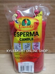 Liwanag Esperma Candle #22 (E#22) Sold per Pack 2 Pieces in a Pack Size: 1.25" Diameter x 4.75" Height Burning Time:  10-15 Hours