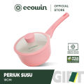 Ecowin Cookware Peach Series Pink Ceramic Non-stick Milk Pan Periuk susu Saucepan Suitable for All Stoves(Gas & Electric & Induction & Ceramic). 