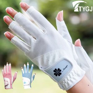 Ttygj găng tay chơi golf thoáng khí cho Nữ Găng tay chơi golf không ngón mùa hè 1 đôi găng tay đi xe đạp mềm mại chống trượt