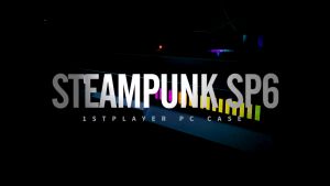 1stPlayer Steampunk SP6-G Tempered M-ATX Gaming PC Case - Black/White