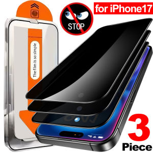 Anti Spy Tempered Glass Screen Protectors for IPhone 17/17 Air/17 Pro/17ProMax Private Film with Installation Frame for IPhone17