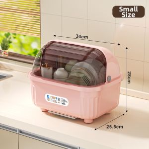 ZHIFUXIAOLUBAN | Drip Dry Storage Box with Dust-proof Lid for Baby Bottles and Feeding Utensils