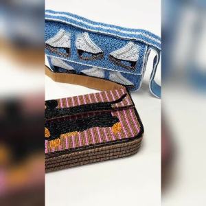 Túi Thêu Hình Chó Dachshund Đính Cườm Túi Cầm Tay Thời Trang Túi Xách Đeo Vai Mini Dành Cho Nữ Phiên Bản Động Vật Bằng Nylon Thông Thường