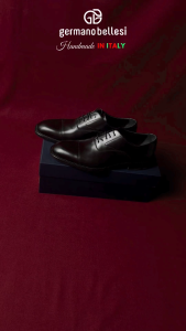 Giày Tây Oxford Nam Bằng Da Thật Màu Đen - Germano Bellesi - Sản Xuất Thủ Công Tại Italy_1080BL