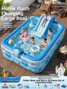 GWYNET | Large Thickened Foldable Inflatable Swimming Pool