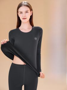 MiiOW | Thickened Fleece Warm Underwear Set For Women Cat Person German Velvet Heat Generating Winter Base Layer Long Pants Thermal