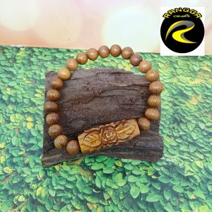 gelang kayu KELOR EMAS ORIGINAL UKIR BUNGA A58