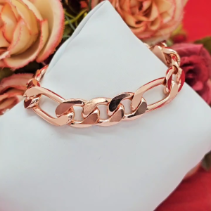 สร้อยข้อมือลายเลสเกือกม้า ความยาว 6.5 นิ้ว ชุบนาก สีโรสโกลด์ พิ้งโกลด์ แฟชั่น ใส่ออกงานได้ งานสวย พร้อมส่ง