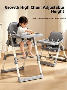 AMEITO | Adjustable Foldable Baby High Chair