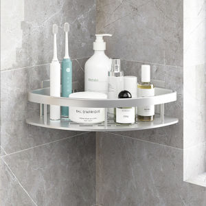 Bathroom Shelf Aluminum Alloy Shampoo Rack Makeup Storage Organizer Shower Shelf Bathroom Accessories No Drill Wall Corner Shelf