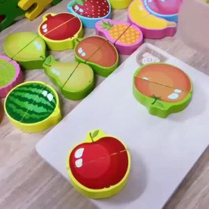 Bộ Cắt Hoa Quả Gỗ Nhập Khẩu Trải Nghiệm Chơi Thú Vị Cho Bé