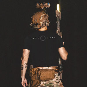 Summer American Military Style WARFIG Tactical Round Neck Short Sleeve Tough Guy Club Fashion Printed Short Sleeve for Men