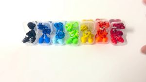 1 Pair Comfortable Soft Reusable Waterproof Rope Earplugs Swimming Sleeping Noise Reduction Silicone Earplugs with Box