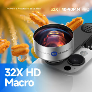 MARTVSEN 32X 5K HD Super Macro Lens Clip-on for iPhone Samsung Android take stunning close-ups a pro choice for photography