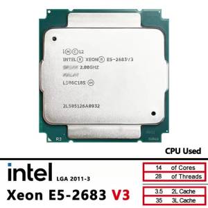 Intel | Intel Xeon E5-2683V3 2.0GHz 14 Nhân CPU Đã Qua Sử Dụng LGA 2011-3 120W 35M Cache Bộ Xử Lý Máy Chủ DDR4