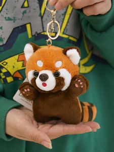 Cute Red Panda Plush Toy Doll Backpack Pendant Decorations Chengdu Base Lovely Steiff Dolls Collectible Toys for Kids