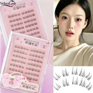 VelvetLash【Local Stock】Natural Glue-Free False Eyelashes Diy Cluster Lashes Self Adhesive Reusable Eyelashes Waterproof Long Lashes