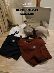 เสื้อกั๊กแขนกุดผ้าขนแกะแบบสวมหัวทรงเข้ารูปสำหรับฤดูใบไม้ร่วงและฤดูหนาวพร้อมแผ่นเสริมหน้าอกแบบสวมใส่ได้สองทางสำหรับผู้หญิง