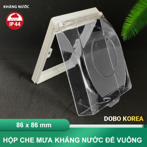 Hộp Chống Nước ổ cắm điện - Hộp Che Mưa cho ổ cắm điện âm tường hình vuông  và chữ nhật (Hàng Chính Hãng DoBo Korea - Loại Tốt - Kháng nước IP 44). Dùng được cho tất cả các hãng công tắc ổ cắm trên thị trường - Lazada