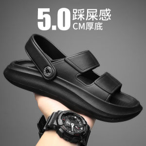 Mens Summer Soft Bottom Sandals Outdoor Wear Sporty Beach Shoes Anti-Slip Wear-Resistant Driving Slippers Casual Slip-On