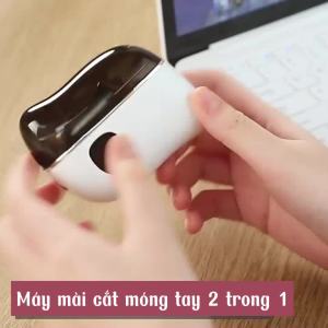 Máy Cắt Mài Dũa Móng Tay Automatik An Toàn Cho Bé Trẻ Em Người Lớn Màn Hình LED Đèn Hồng Ngoại Lưỡi Hợp Kim 3 Tốc Độ