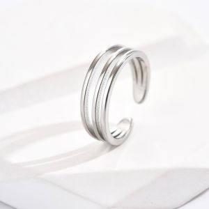3Pcs Stainless Steel Simple Foot Ring Adjustable Opening Toe Ring for Women Girl Man Summer Beach Vacation Jewelry Finger Ring