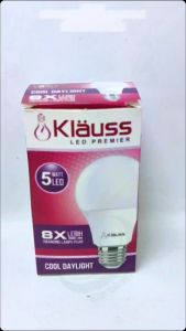 Klauss LED Bulb Super Terang 5W - Cahaya Putih Hemat Energi Anti Pecah SNI