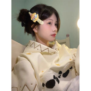 XIANGBAIWEI | Cute Embroidered Sheep Hoodie Loose Fitted Insulated Jacket