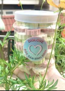 Bánh Phục Linh Đặc Sản Bình Định Hộp 450g(Giòn Thơm Tan Trong Miệng)nhiều màu Biglove