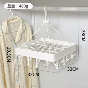 ตู้เสื้อผ้าแบบกันลื่นพร้อมตะขอสำหรับแห้งเสื้อผ้าชั้นบนของบ้านและหอพักนักเรียน อุปกรณ์ดูแลเสื้อผ้าแบบมีฟังก์ชันหลายอย่าง